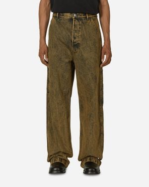 Dries Van Noten Loose Fit Denim Trousers - Green
