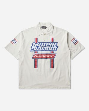 Hysteric Glamour Hg Pit Crew Polo Shirt - White