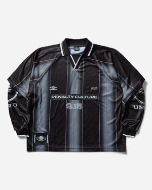 Umbro Soccer V-Neck Longsleeve T-Shirt - Black