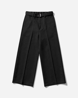 Sacai Men S Matelasse Twill Trousers - Black