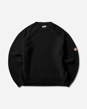 Cav Empt Men S Raglan Sleeve Cotton Knit Jumper - Black