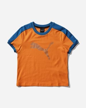PUMA Women S Fenty T7 Slim Tee Rickie - Orange