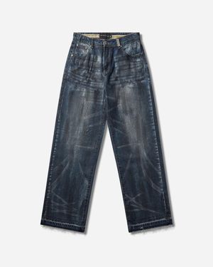 Racer Worldwide Overpainted Denim Trousers - Blue