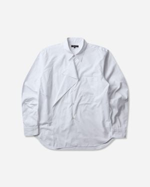Comme des Garçons S Asymmetric Draped-Panel Shirt - White