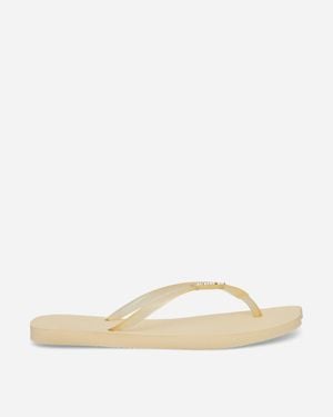 Havaianas S Slim Split Flip Flops Buttercream - Natural