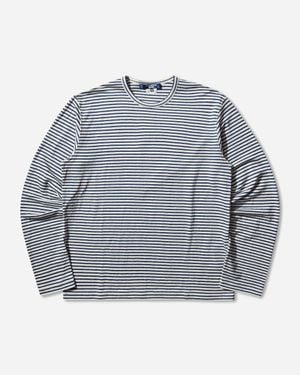 Junya Watanabe Men S Striped Longsleeve T-shirt / Blue - Grey