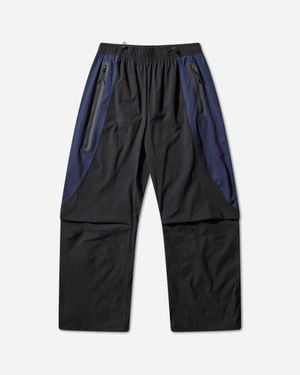 Nike Men S Tech Dri-fit Color-block Oversized Pants Black / Obsidian - Blue