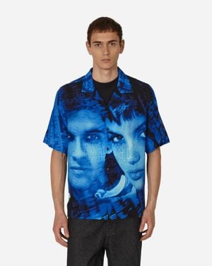 Pleasures Virus Rayon Button Down Shirt - Blue