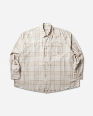 Our Legacy S Borrowed Shirt Stella Check Print - Natural