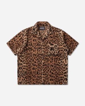 Neighborhood S Hippopotamus Terry Cloth Shortsleeve Shirt Leopard - Brown