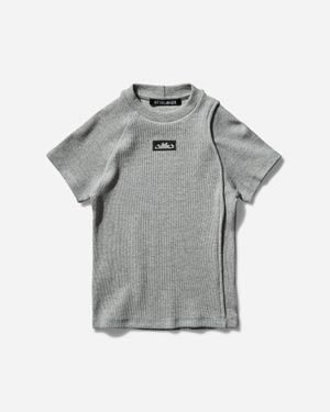 OTTOLINGER S Decontructed Rib T-Shirt Melange - Grey