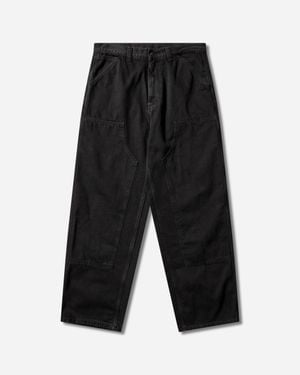 Carhartt Men S Og Double Knee Trousers (dark Used Wash) - Black