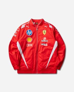 PUMA Scuderia Ferrari Hp Replica Drivers Authentic Bomber Jacket - Red