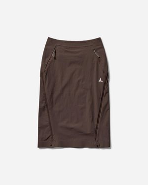 ROA Women S Y Zip Skirt Dark - Brown