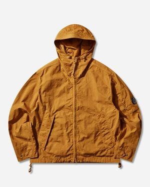 C.P. Company Men S Hooded Twill Jacket Black - Brown