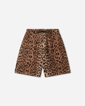 Neighborhood S Hippopotamus Terry Cloth Short Trousers Leopard - Brown