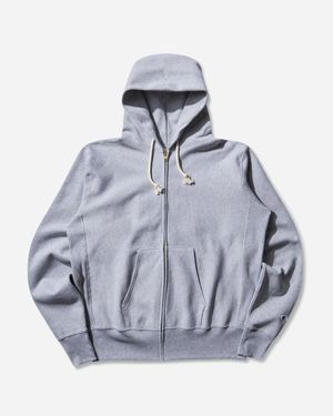 Champion Men S Made In Usa Reverse Weave Zipped Hoodie Oxford Grey