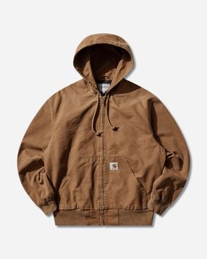 Carhartt Men S Og Active Jacket Hamilton (stone Canvas) - Brown