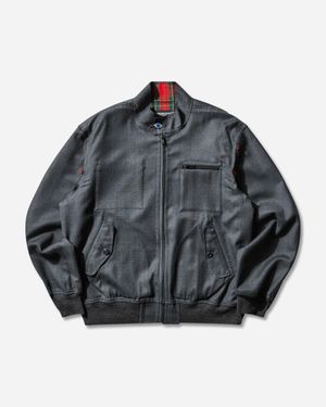 Undercover Men S Wool Bomber Jacket Charcoal - Grey