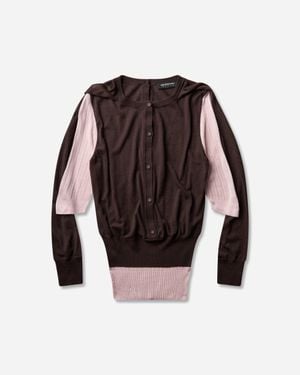 Kiko Kostadinov S Corella Double Sleeve Jumper Mahogany - Brown