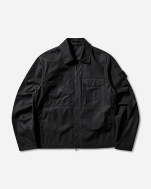Stone Island S Ghost All-Weather Cotton Canvas Overshirt - Black