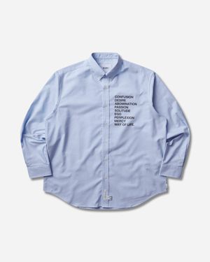WTAPS Men S Bd 01 Longsleeve Shirt - Blue