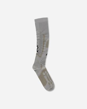 ROA Bones Logo Q-skin Technical Socks Taupe - White