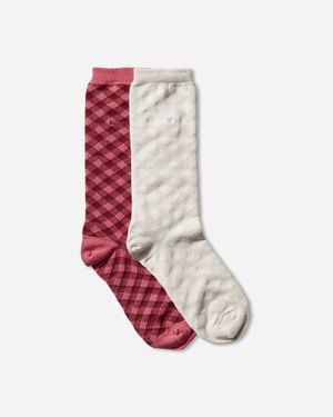 adidas Wales Bonner Check Socks Craft / Bliss - White
