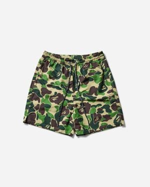 A Bathing Ape Men S Abc Camo One Point Water Shorts - Green