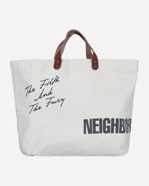 Neighborhood Washed Canvas Tote Bag Natural - White