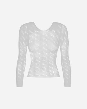 R & M Leathers S Web Longsleeve Top - Blue