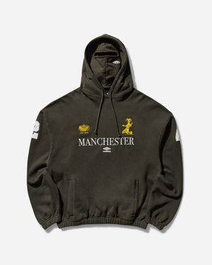 Umbro Men S Manchester Masked Hoodie Dark Olive - Multicolour