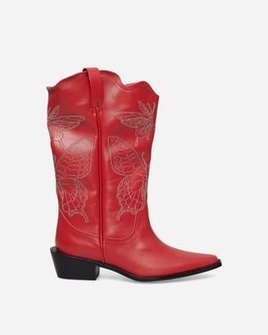 Undercover Women S Leather Western Boots - Red