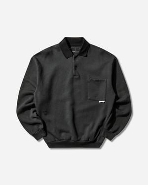 GR10K Men S 30001 Replicated Polo Sweatshirt Phantom - Black