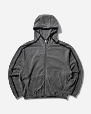 Cav Empt S Overdye Taped Light Zip Hoodie Charcoal - Grey