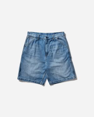 Carhartt Men S Og Single Knee Shorts (burst Washed) - Blue