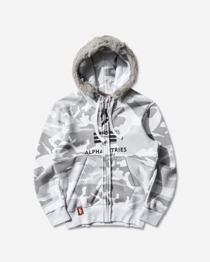 PROTOTYPES Women S Alpha Industries Fur Trimmed Hoodie White Camo