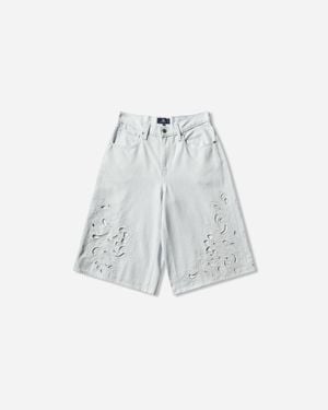 Levi's Women S Tab Embroidered Bandit Shorts - White