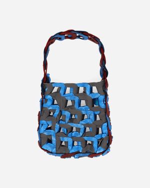 SC103 Links Tote Bag / Red / Grey - Blue
