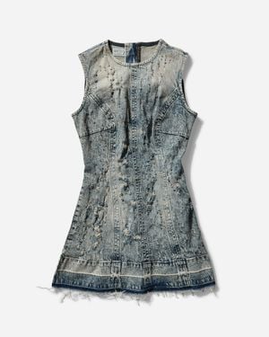 Guess Distressed Mini Dress Flight Sanded Wash - Grey