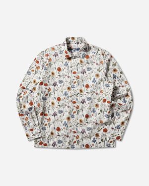 Junya Watanabe Men S Floral Longsleeve Shirt / Red / Purple / Blue - Grey