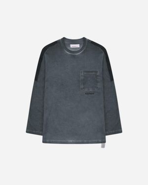 Oamc Peacemaker S Velcro Applique Longsleeve T-Shirt Light - Blue