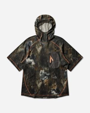 ROA And Wander Printed Hooded T-Shirt Camo - Black