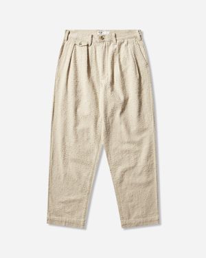 Vans Men S Back Pleated Trousers Creme Brulee - Natural