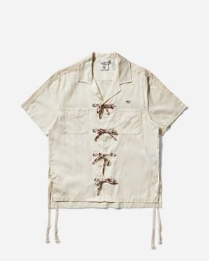 adidas Clot By Edison Chen Bowling Shirt Cream - Natural