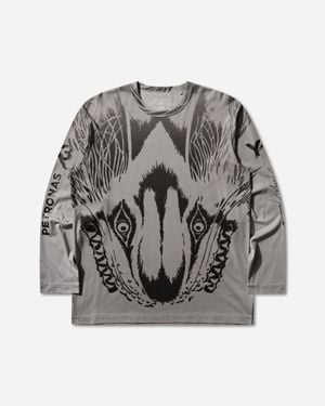 Y-3 Mercedes-Amg Wolf Graphic Long Sleeve T-Shirt - Grey