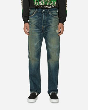 Hysteric Glamour Rcr Processed 50 S Xx Straight Denim Trousers - Blue