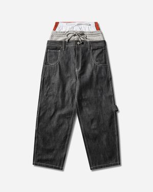 Protocol Index 3 Layered Denim Trousers - Grey
