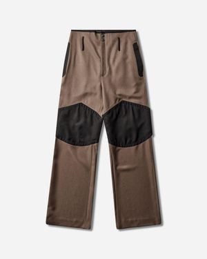 Kiko Kostadinov Men S Orvos Trousers Sepia / Coal Black - Natural