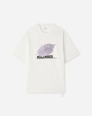 Oamc Peacemaker Men S Leaf T-shirt Snow - White